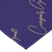 ブルーエレガント金ゴールドモダン大学院卒業式 テーブルクロス (アングル)