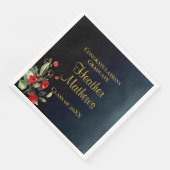 ブルーエレガント金ゴールドレッドフローラ卒業パーティー (コーナー)