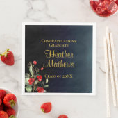 ブルーエレガント金ゴールドレッドフローラ卒業パーティー (インサイチュ)