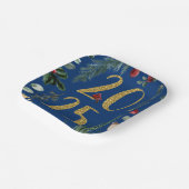 ブルーエレガント2025年素朴ニューイヤーホリデーカード ペーパープレート (傾斜あり)