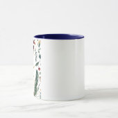 ブルーエレガント2025年素朴ニューイヤーホリデーカード マグカップ (中央)