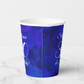 ブルーエレガント30王室のとバースデー気のあるそぶりをしたパーティー 紙コップ (右)