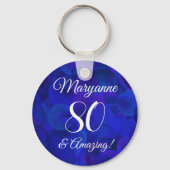 ブルーエレガント80と王室の素晴らしい誕生日パーティー キーホルダー (正面)