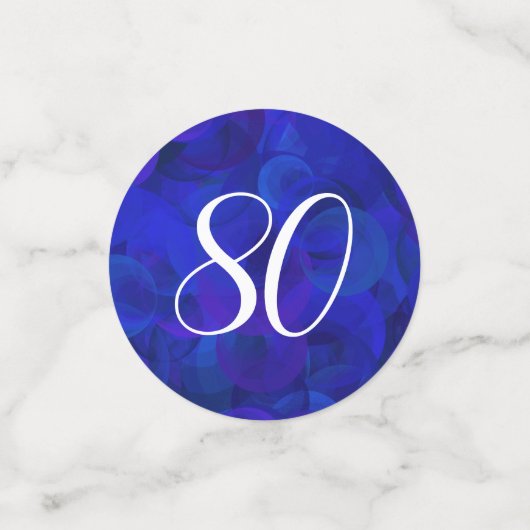 ブルーエレガント80と王室の素晴らしい誕生日パーティー コンフェッティ (スモール正面)