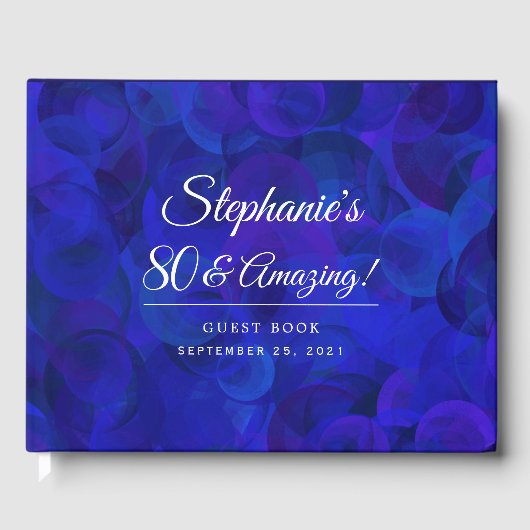 ブルーエレガント80王室のと素晴らしい誕生日パーティー ゲストブック (正面)
