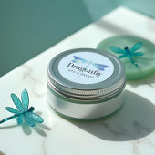 ブルーエレガント&アクアウォーターカラードラゴンフライ ラウンドシール