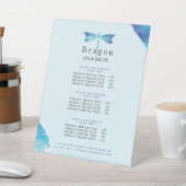 ブルーエレガント&アクアウォーターカラードラゴンフライ 台座サイン (インサイチュ)