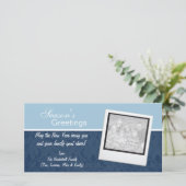 ブルーエレガント ウィンター ホリデー フォト カード (スタンド正面)