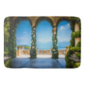 ブルーエレガント&グリーンイタリアンヴィラアーシュ バスマット (正面)