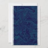 ブルーエレガント&グレーマーブル結婚式招待状 招待状 (裏面)