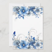 ブルーエレガント&シルバーフローラティアラキンセアニラ 招待状 (裏面)