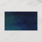 ブルーエレガント・ネイビー結婚グリーンのWebサイト/詳細 エンクロージャーカード (裏面)