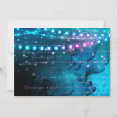 ブルーエレガント&パープルマーメイドボードブル誕生日 招待状 (裏面)