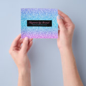 ブルーエレガント&ブラックグリッター チラシ (手)