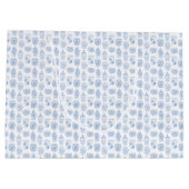 ブルーエレガント&ホワイトのブ結婚ライデスメイドありがとう ラージペーパーバッグ (裏面)