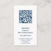 ブルーエレガント&ホワイトポートレート 名刺 (正面)