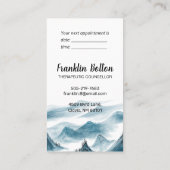 ブルーエレガント&ホワイトマウンテンズビューアポイントメント 名刺 (裏面)