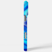 ブルーエレガント&ホワイトマーブルデザイン電話ケース Case-Mate iPhoneケース (裏面 / 右)