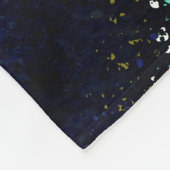 ブルーエレガント&金ゴールドマンダラアートボホビーチ フリースブランケット (角)