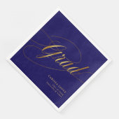 ブルーエレガント&金ゴールドミニマリストグラッド書道 (コーナー)