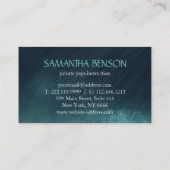 ブルーエレガント&金ゴールドロータスヨガインストラクタービジネス 名刺 (裏面)