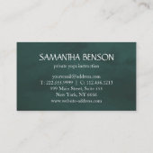 ブルーエレガント&金ゴールドロータスヨガインストラクター事業 名刺 (裏面)