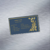 ブルーエレガント&金ゴールド磁気名刺 マグネット名刺 (インサイチュ)