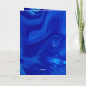 ブルーエレガント&金ゴールド(ユダヤ教)メノラーハッピーハヌカー シーズンカード (裏面)