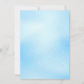 ブルーエレガントSweet sixteen16th誕生日パーティー 招待状 (裏面)