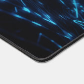 ブルーエレクトリックネオンウェーブカスタムメンズゲーム拡張 デスクマット (コーナー)