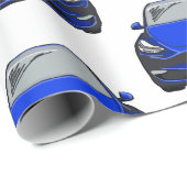 ブルーエレクトリックビークルSUVカー ラッピングペーパー (ロールコーナー)