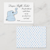 ブルーエレファントおむつラッフルチケット エンクロージャーカード (正面/裏面)
