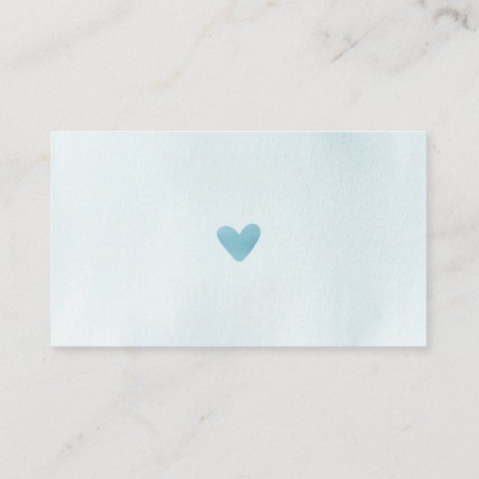 ブルーエレファントおむつラッフルベビーシャワーカード エンクロージャーカード (裏面)