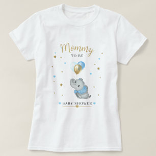 ブルーエレファントのマミー・トゥ・ビーTシャツ ベビーシャワー Tシャツ