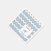 ブルーエレファントの最初の誕生日パーティーデコ スタンダードカクテルナプキン (角)