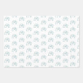 ブルーエレファントカワイトボーイベビーシャワー男の赤ちゃん ラッピングペーパーシート (正面)