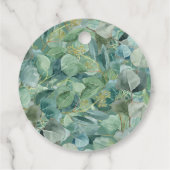 ブルーエレファントグリーン赤ちゃんシャワーありがとう フェイバータグ (裏面)