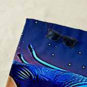 ブルーエレファントグローデザイン ビーチタオル (インサイチュ)