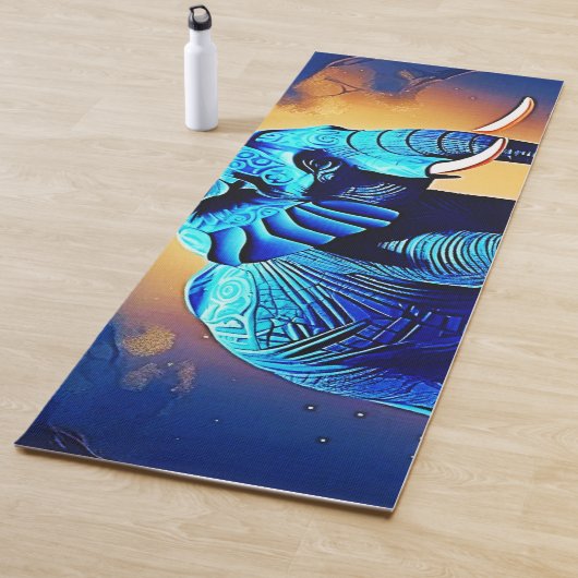 ブルーエレファントグローデザイン ヨガマット (インサイチュ)
