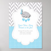 ブルーエレファントゲームの指示 ポスター (正面)