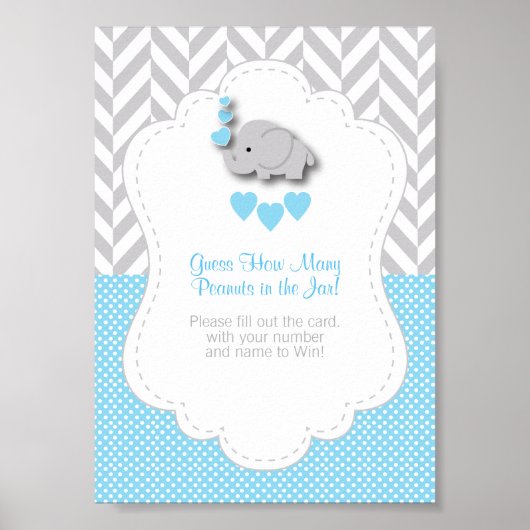 ブルーエレファントゲームの指示 ポスター (正面)