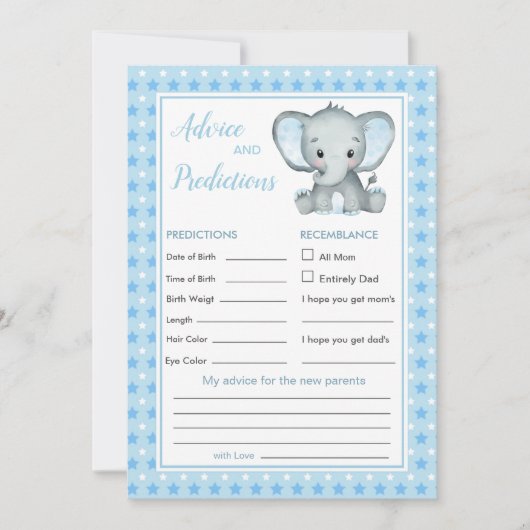 ブルーエレファントスターズベビー予測とアドバイス (正面)
