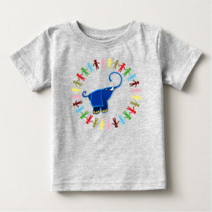 ブルーエレファントデザイン ベビーTシャツ