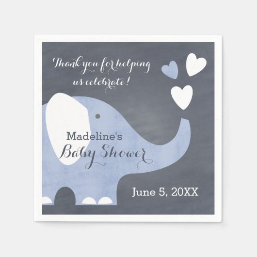 ブルーエレファントハート スタンダードカクテルナプキン (正面)