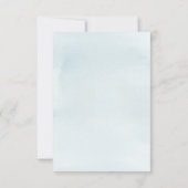 ブルーエレファントファースト誕生日招待状カード 招待状 (裏面)