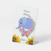 ブルーエレファントフローラバラ台座標識 台座サイン (正面)