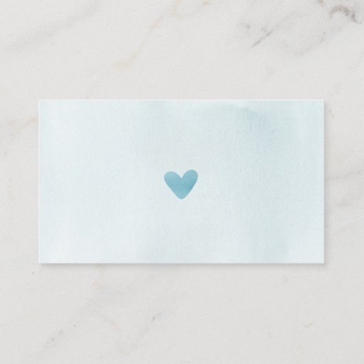 ブルーエレファントブックリクエスト赤ちゃんシャワーカード エンクロージャーカード (裏面)