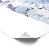 ブルーエレファントヘッドプリント ポスター (コーナー)