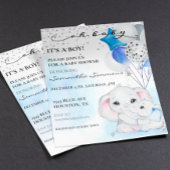 ブルーエレファントベイビーシャワー男の子バルーン