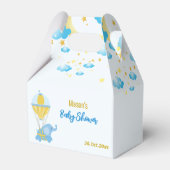 ブルーエレファントベビーシャワーお気に入りボックス フェイバーボックス (正面サイド)